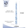 10inch Chinoiserie Taper Candles Blue and White Willow Decorative Unscented