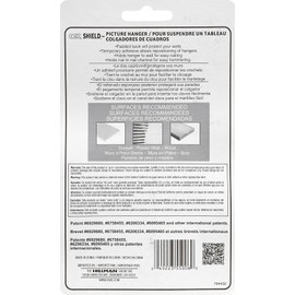 OOK 55006 Picture Hangers, Art Hangers, Shield Design, Brass, Reusable Picture Hooks, 75lb (1 Set)