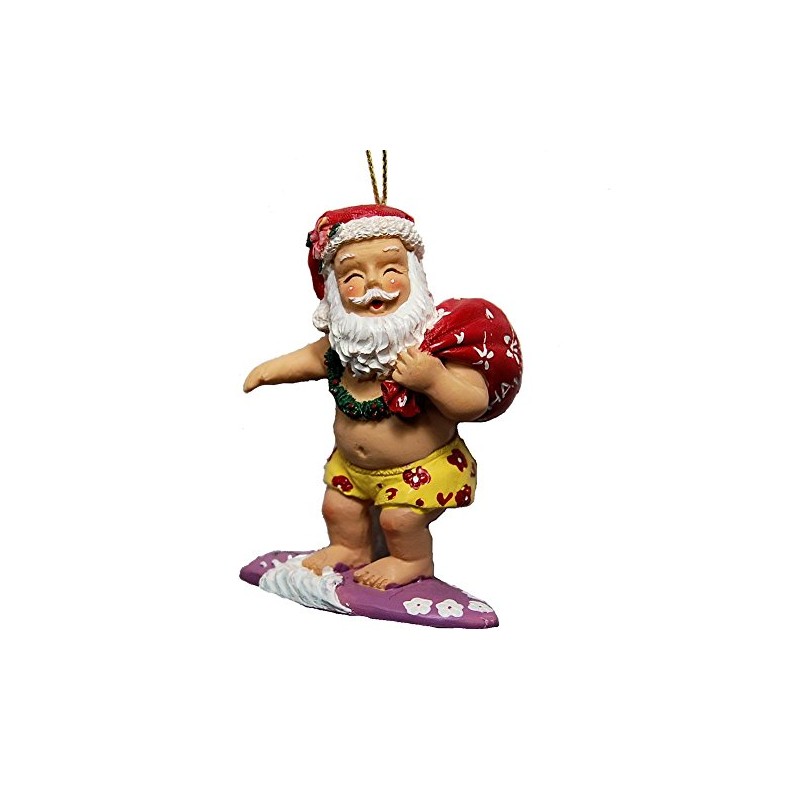 Island Heritage Surfing Santa Ornament