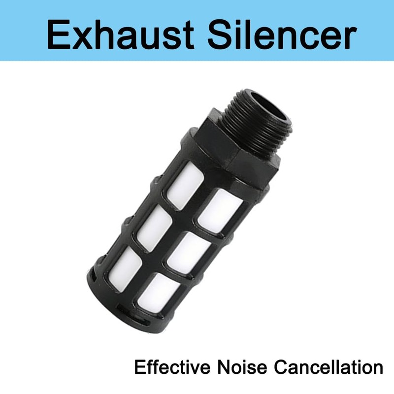 Black Plastic Exhaust Air Silencer 1/8" Air Line Pneumatic Mufflers
