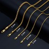 18K Gold Over Box Necklace Chain for women 3mm Box
