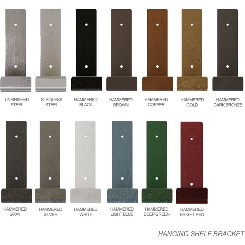 2"W x 6"D x 5 1/2"H Steel Hanging Shelf Bracket,