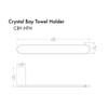 ZLINE Crystal Bay Towel Holder in Matte Black (CBY-HTH-MB)