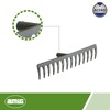 Amig - Garden Rake | Steel Metal Rake with 14