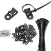 60 Set Cable Zip Tie Mounts Kit Black 6" Zip