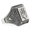 BESTPYSANKY Ukrainian Trident Tryzub Sterling Silver Men's Ring (Size 9)