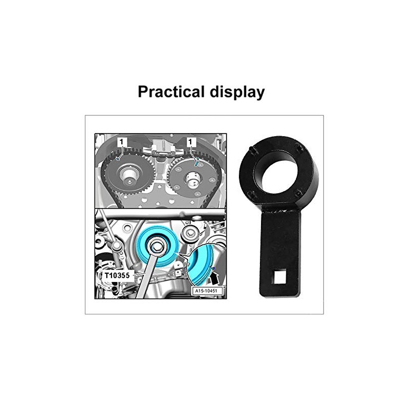 BestsQ Crankshaft Pulley Holding Wrench 4 Vibration Damper Tool for