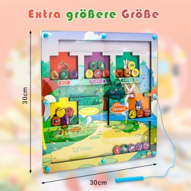 Dhnvcud Montessori Toy from 2 3 4 5 Years Magnetic Game Labyrinth Gift Girl Boy Toy from 2 Years Magnetic Game Labyrinth Birthday Gift Girls 2 Years Sorting Game