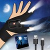 Flashlight Gloves for Men Rechargeable (1 Pair) Stocking Stuffers for