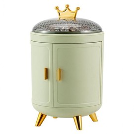 Rotating cosmetic organizer makeup storage vanity organizer / 회전식 화장품정리대 메이크업 수납 화장대 정리함