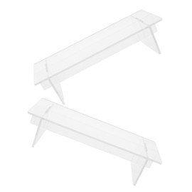 Parliky 2PCS Clear Acrylic Display Riser Tabletop Stand Figures Collectibles and Scratch Resistant Organizer with Visibility for Desk and Shelf Display