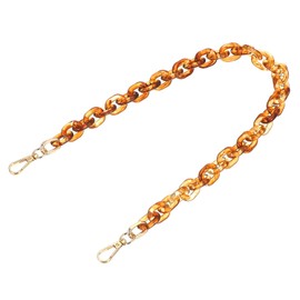 PATIKIL Acrylic Purse Strap, 24 Inch Acrylic Chain Purse Strap Replacement Luxury Handbag Chain Handle Straps for Handbags Shoulder Bag Crossbody, Transparent/Brown