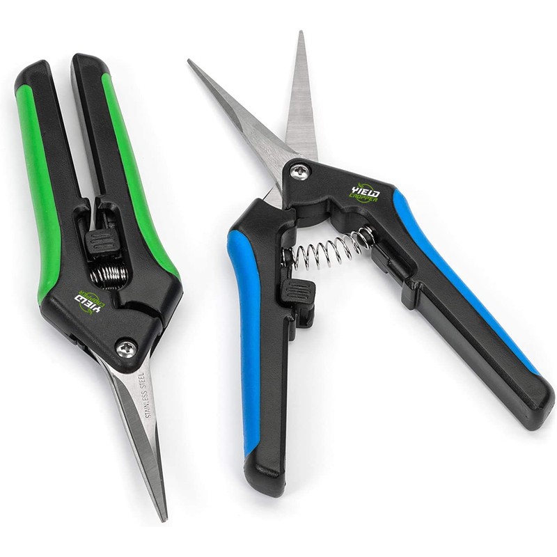 Hydroponic 2Pack Microtip Straight blade/Curved Blade Flower Leaf Trimmer Pruning