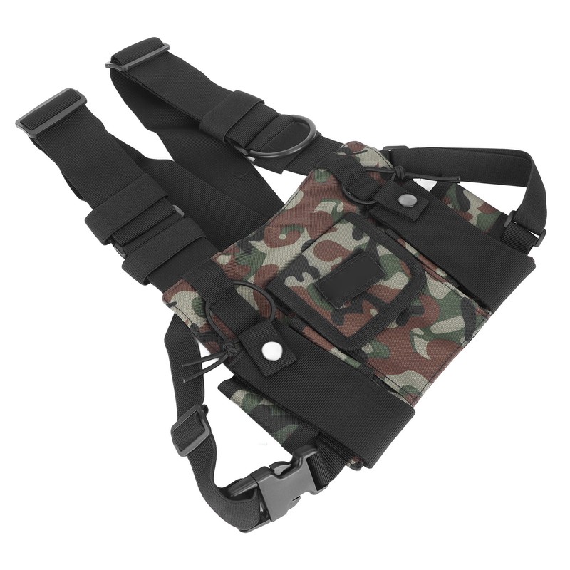 Radio Chest Harness 2 Pockets Oxford Cloth Adjustable Vest Rig