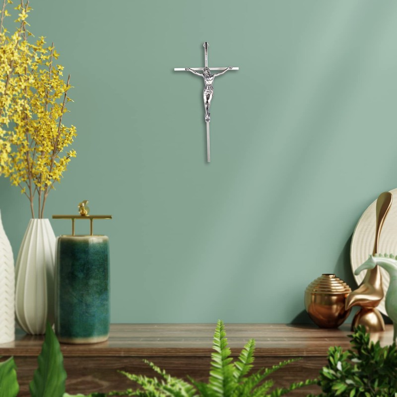 ACHIBANG Crucifix Wall Cross, Catholic Metal Hanging Crosses with Jesus