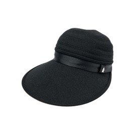 Muning Wear MG5SCP00L Women's Cap, 2-Way Visor, UV Protection, Heat Insulation, Linen Material, Cosmetics Care Tape, Golf, BK00 (Black)