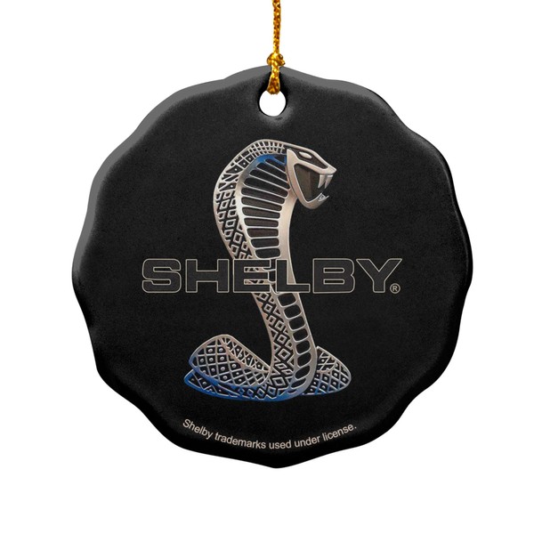 GRAPHICS & MORE Shelby Cobra Logo Porcelain Scalloped Holiday Christmas