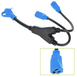 INEEDUP RV Y Adapter Power Cord Adapter 30 amp Male Plug to (2) 15 amp Female, Heavy Duty ETL/CETL Listed