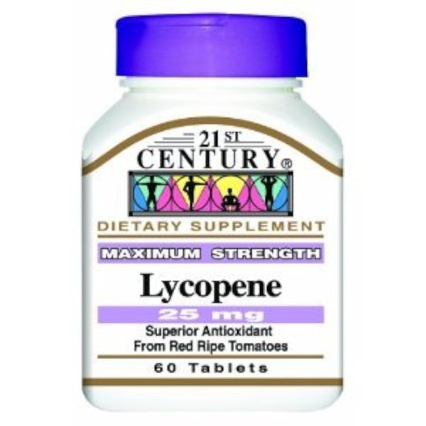 LYCOPENE , Maximum Strength, 25 mg, TRIPLE VALUE PACK (3X 60 TABLETS) by 21st Century Health Care