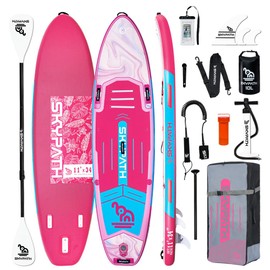 Inflatable Stand Up Paddle Board,11'*34'' Ultra-Light SUP Board, Wide Stable Family Board for Youth & Adults of All Skill Levels with Full Set of SUP Board Accessories