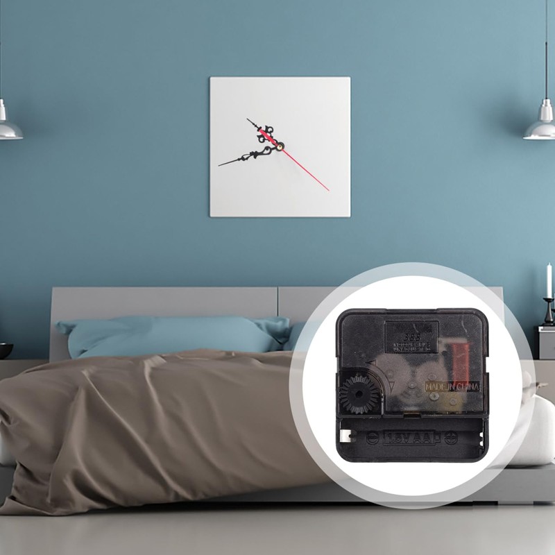 Healifty Quartz DIY Wall Clock Movement Mechanism, Battery Operated, Black,