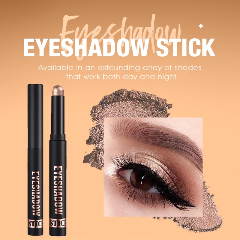 Brown Shimmer Eyeshadow Stick Cream Eye Shadow, Glitter Eyeshadows Pencil