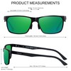 EKOZACK Carbon Fiber Sunglasses for Men Polarized Ultralight Classic Square