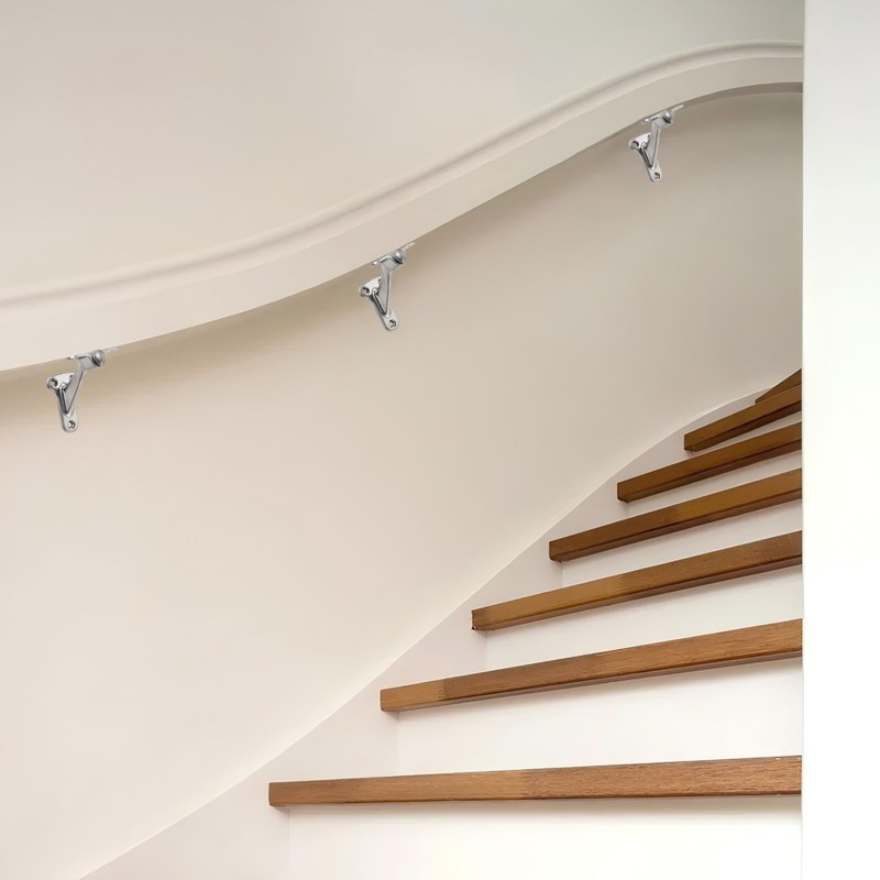 ZAUYX 2 Pack 3 Inch Hand Rail Bracket Brushed Satin