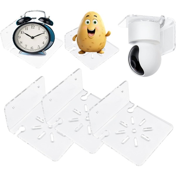 Liyquint 3pcs Drill Free Wall Mount Shelf for Security Cameras,Wall