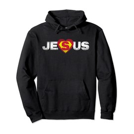 Jesus is my Superhero Shirt Religious Christian Jesus Christ Pullover Hoodie