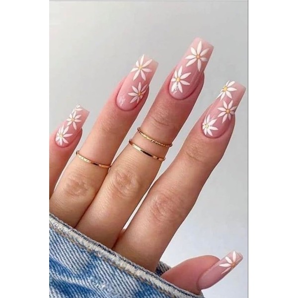 Acrylic French Tip Nails Set - Trendy and Durable Nail