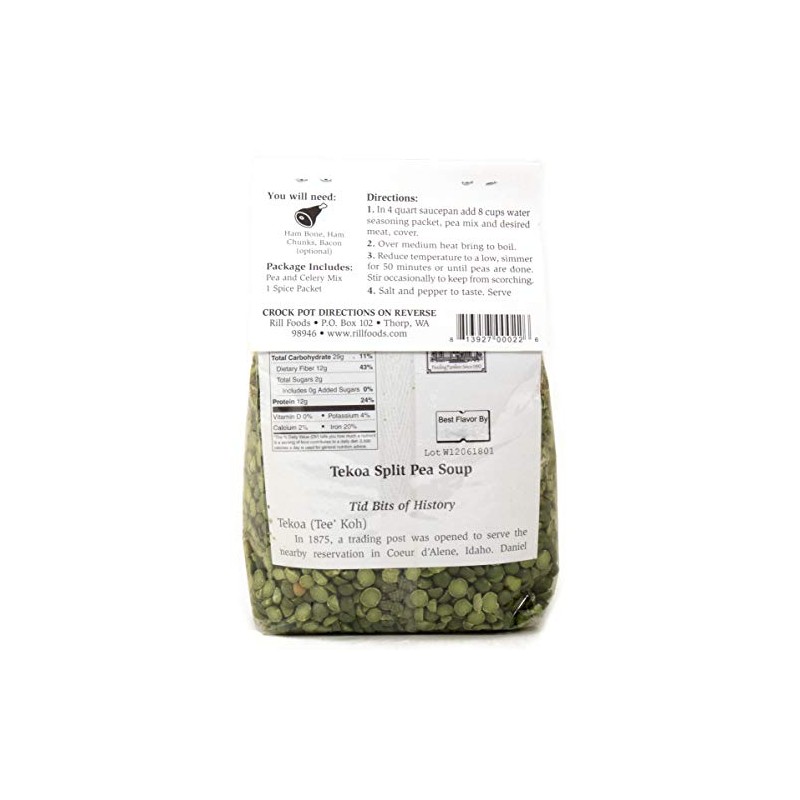 Rill Foods Tekoa Split Pea Soup Mix 16 oz each