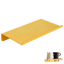 Snailhouse Small Floating Shelves for Wall, 7 Inches Stainless Steel Wall Mounted Stick on Hanging Mini Tiny Display Shelf for Bathroom, Gold