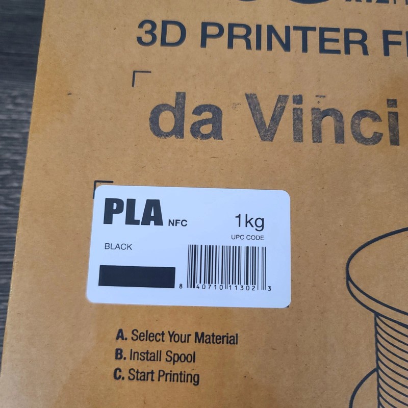 3D Printing XYZprinting 1.75mm PLA Refill Filament (1kg, Black) -