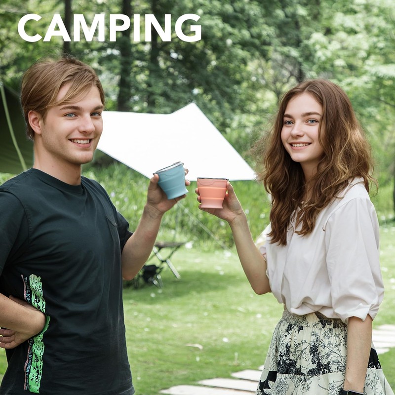 TakeToday Collapsible Travel Cup - Silicone Foldable Water Cup, BPA-Free