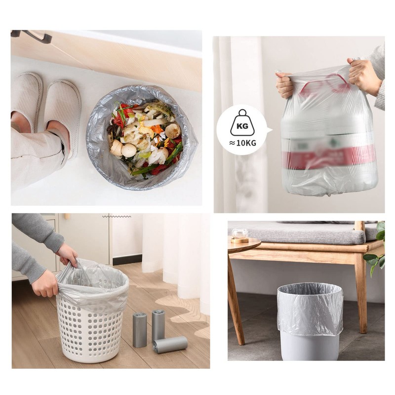 4 Gallon Bathroom Trash Bags,6 Rolls 120pcs Small Trash Garbage