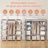 VTRIN Portable Closet Wardrobe for Hanging Clothes 57.3 Inch Large