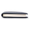 HISCOW Minimalist Checkbook Cover - Full Grain Leather (Dark Blue)
