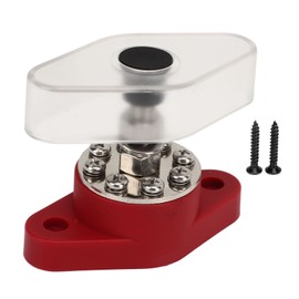 Power Distribution Block 8 Terminal 3/8in Stud DC48V 180A Universal Battery Bus Bar for Marine RV Boat