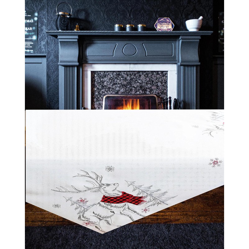 KAMACA Tablecloth 85 x 85 cm with Filigree Embroidery Kitchen