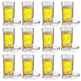 JTWKING Cowgirl Boot Shot Glasses Set of 12 Plastic Shot Glasses Western Party Decorations Cowboy Boot Shot Glasses Set Party Cups for Party Favors Adults Bachelorette Birthday Carnival