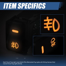 Auto Dynasty Front Dash Mount Fog Light Lamp Switch with Wiring Harness Compatible with Nissan Sentra Pathfinder Rogue Altima 2013-2021, Matte Black