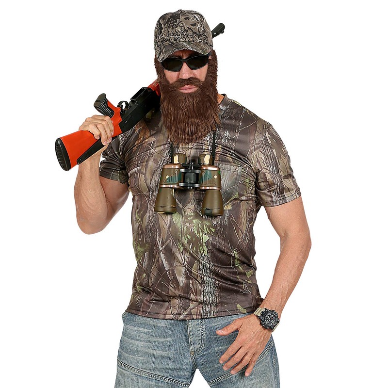 Widmann 96554 96554 Costume, Hunter, T-Shirt, Basecap, Carnival, Theme Party,