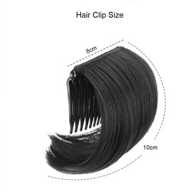 Womens Hair Bun Invisible False Hair Clip Hair Base Bump It Up Volume Fluffy Hair Pad Styling Insert Tool Increased Hair Pad Fluffy Hair Insert Tool Hair Styling Accessories (Nature Black)