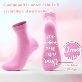BOYATONG Grandma Gift Birthday Socks, Small Gifts for Women for Christmas, Funny Christmas Gifts with Saying Bitte Nicht Stören Oma Ruht Ihre Augen aus, Gifts for Grandma, Grandma