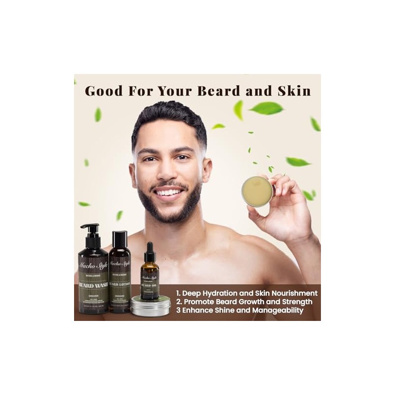 Set Cuidado Barba Estilo Macho Regalo Marzo Primavera Aire Libre