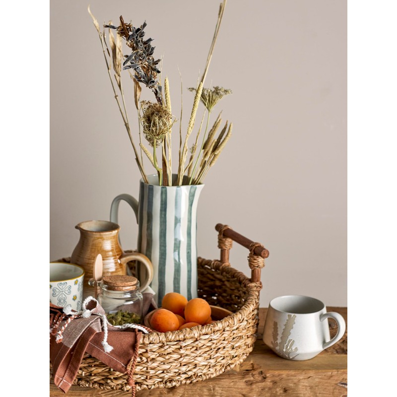 Bloomingville Begonia Green Ceramic Jug