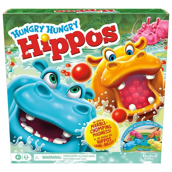 Hungry Hungry Hippos Game for Preschoolers | with Instant Marble