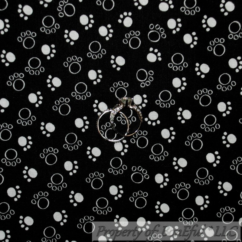 Quilting Treasures BonEful FABRIC FQ Cotton Quilt White Black B&W