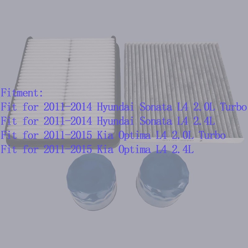 26300-35503 Engine & Cabin Air Filter & 2 Pack Oil